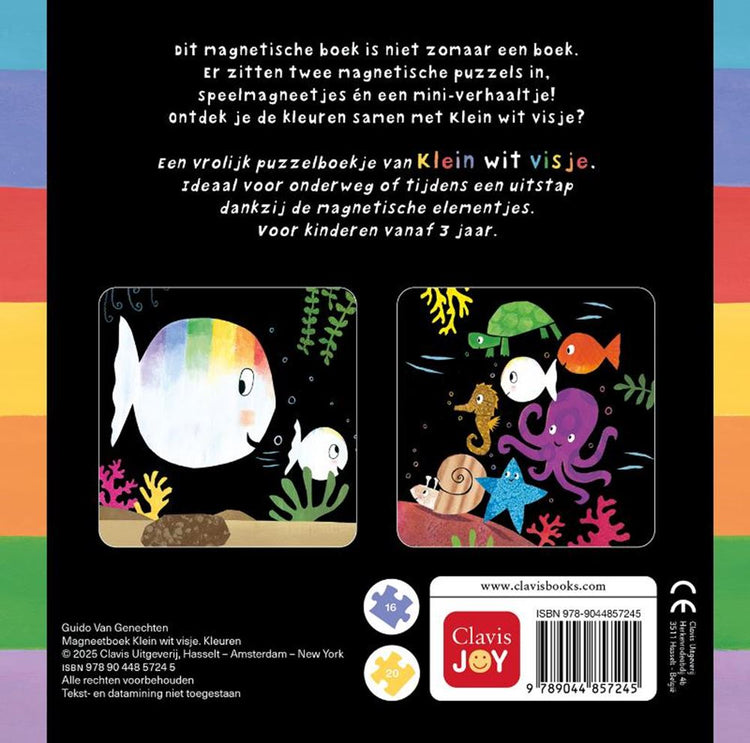 Magnetisches Buch kleiner weißer Fisch. 3+