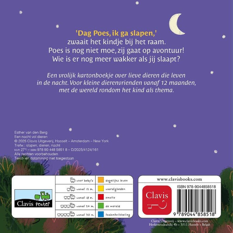Pappbuch: Eine Nacht voller Tiere 1+