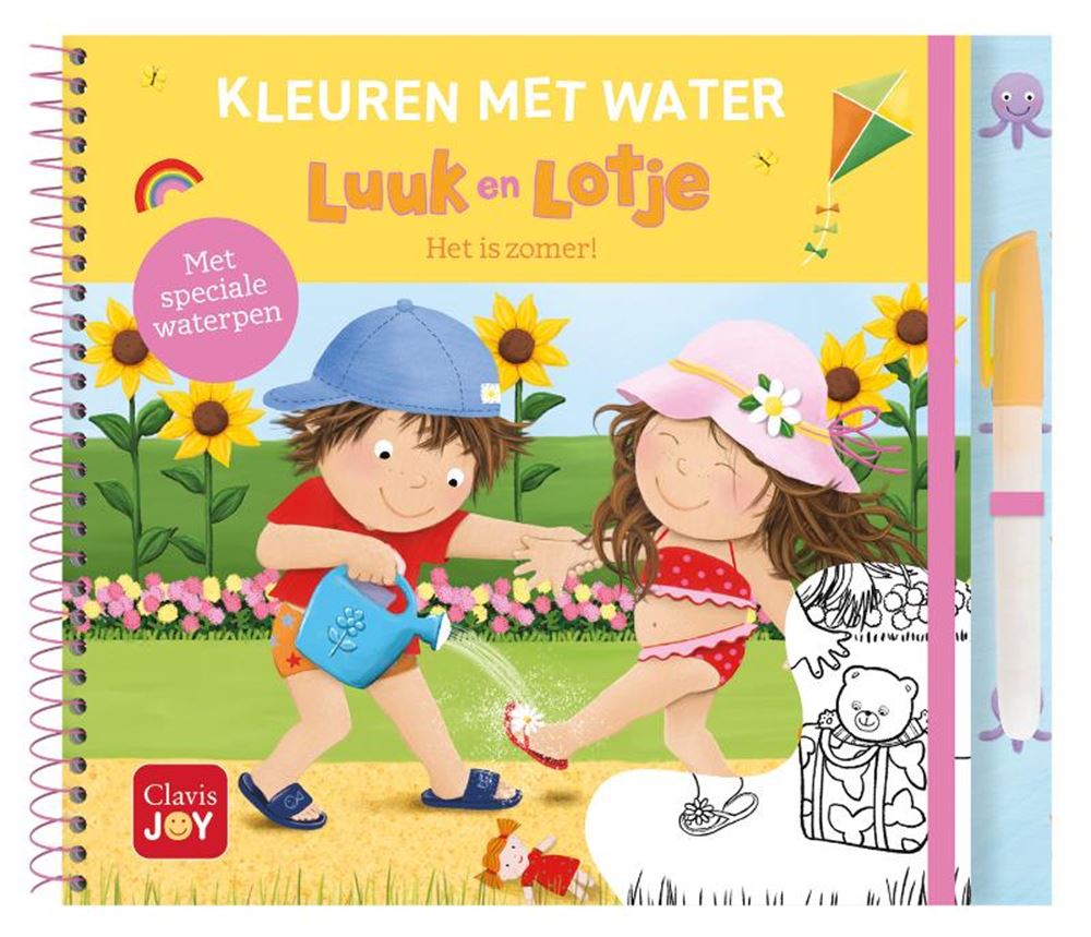 Färben mit Wasser. Luuk und Lotje. es ist