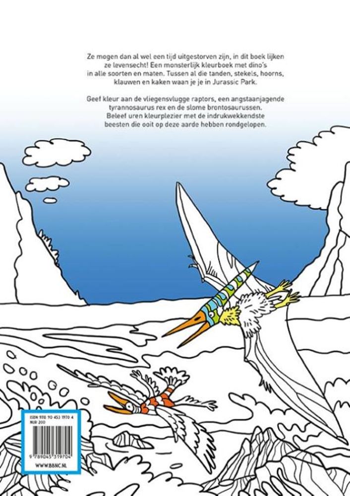 Malbuch: Dinosaurier.