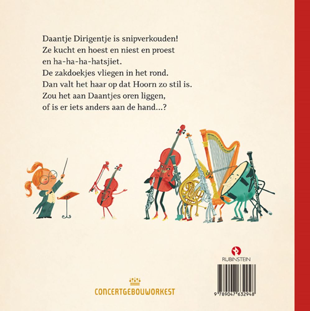 Daantje-Dirigent und ein Horn mit a