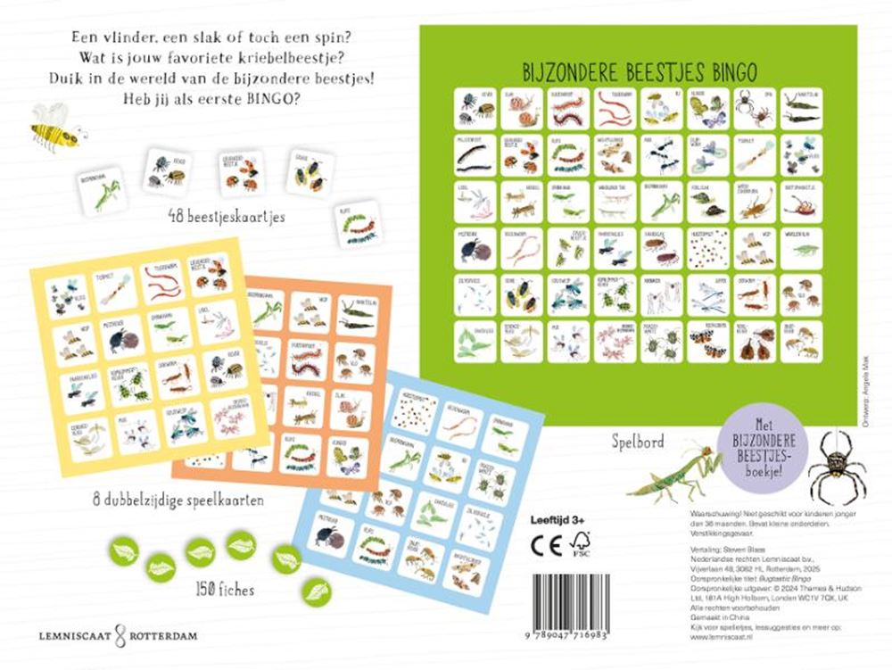 Spiel: Bingo mit besonderen Tieren. 6+