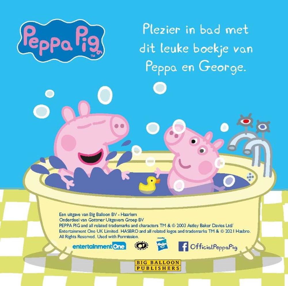 Großer Ballon in der Badewanne mit Peppa!