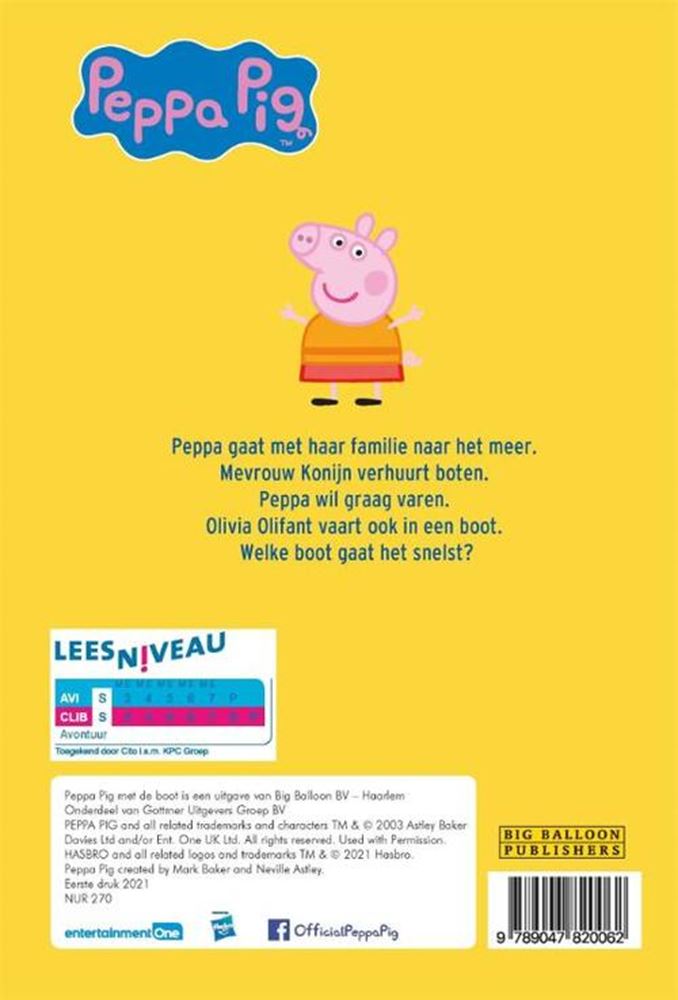 Ich lerne lesen. Peppa Pig mit dem Boot. av