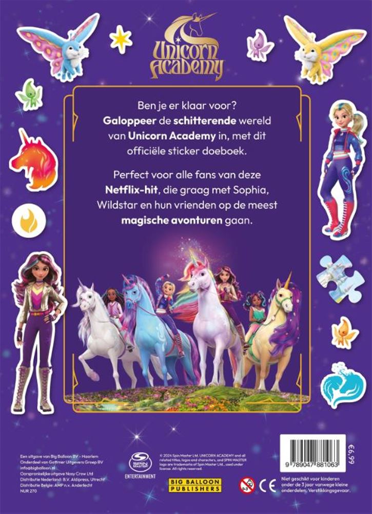 Buch Unicorn Academy Stickerboek Doeboek