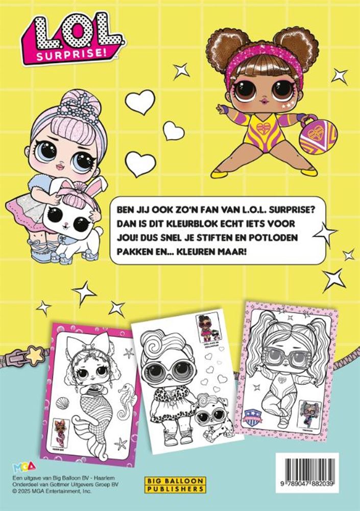 Malbuch: l.o.l. Überraschung! Farbblock 4+