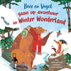 Bär und Vogel unternehmen im Winter ein Abenteuer