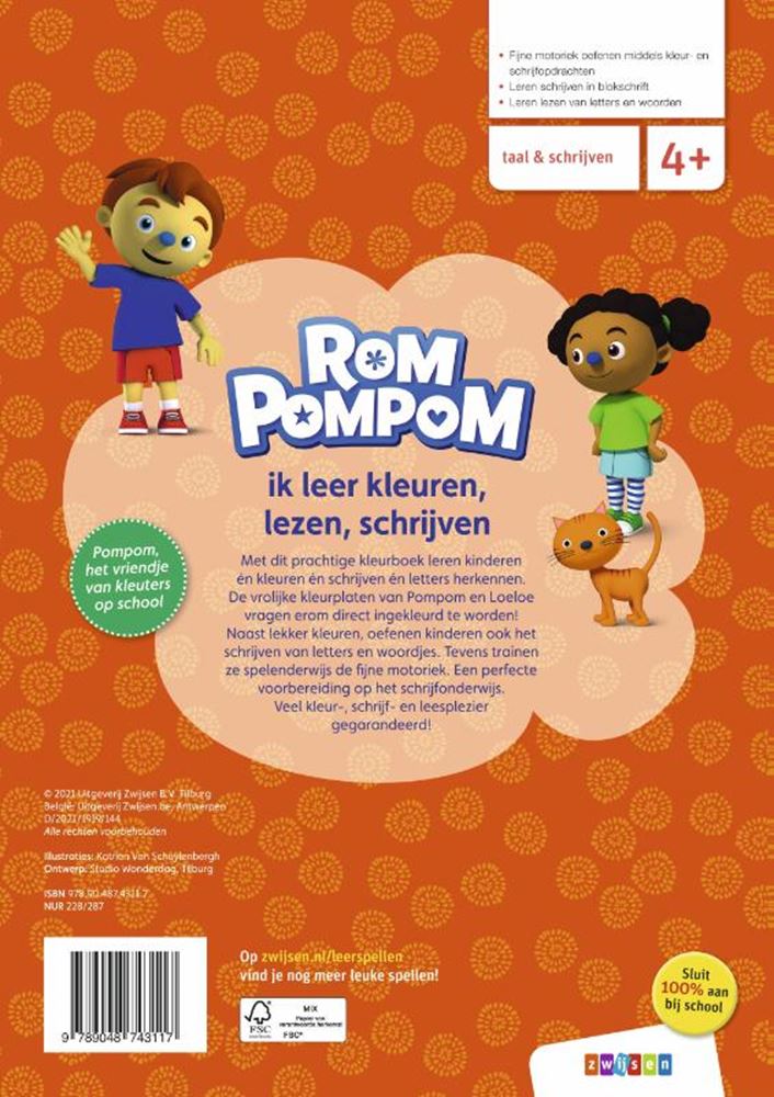 WPG Uitgevers Rompom Ich lerne, wie man liest, liest und schreibt (4-6 Jahre alt)