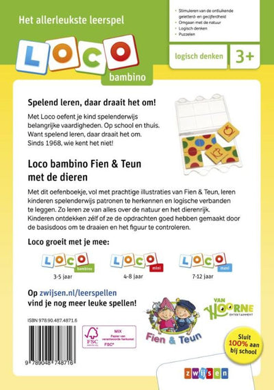 Loco -Übungsheft Fien und Teun mit den Tieren