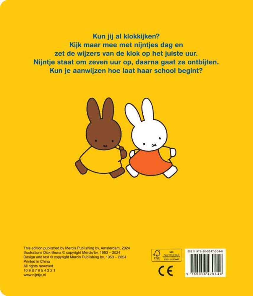 Mit Miffy die Uhrzeit ablesen. Brettbuch. 2+