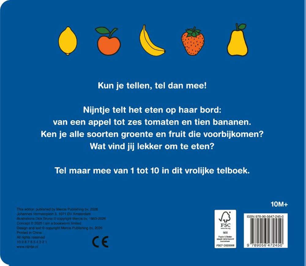 Miffy Zählbuch, Obst und Gemüse 2+