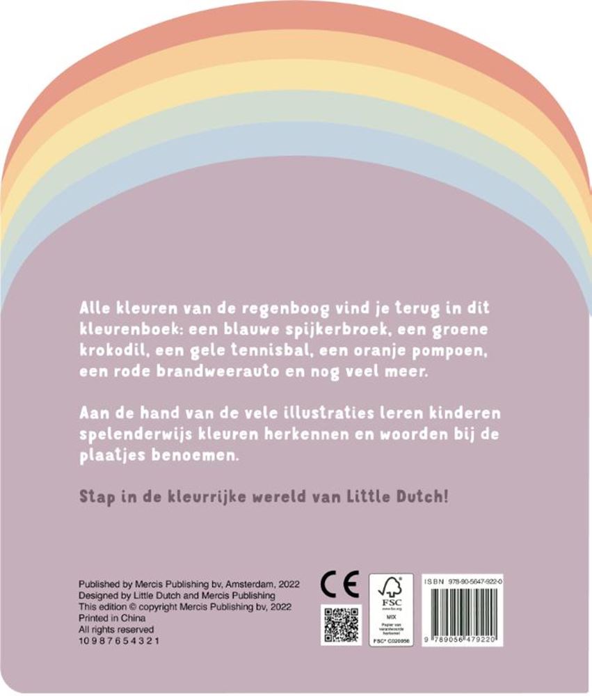Buch Little Dutch Regenboog Farbbuchkarton