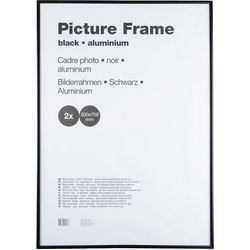 Aluminium-Wechselrahmen und Antireflex-Plexiglas 50x70cm schwarz