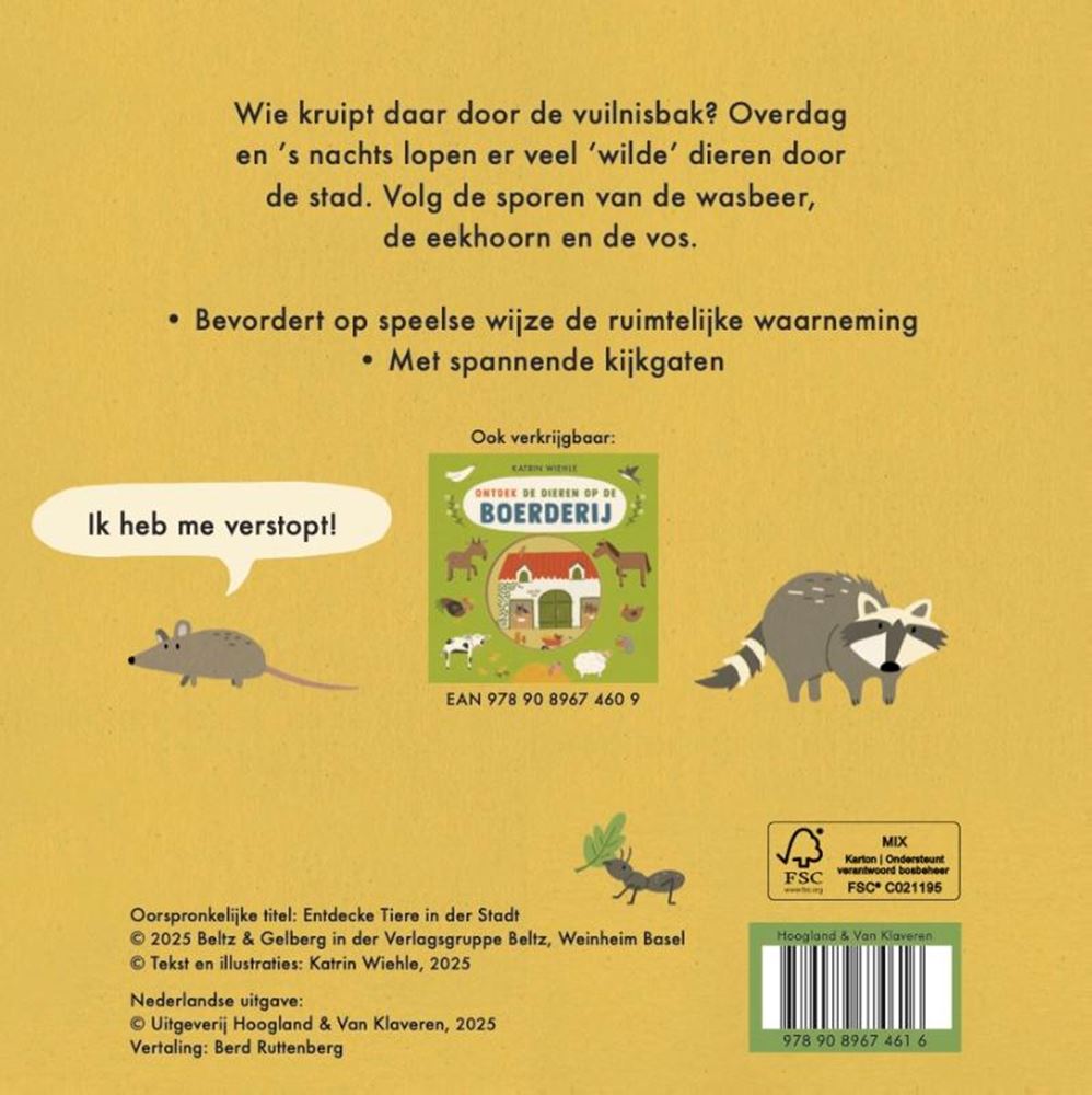 Pappbuch: Tiere in der Stadt 3+