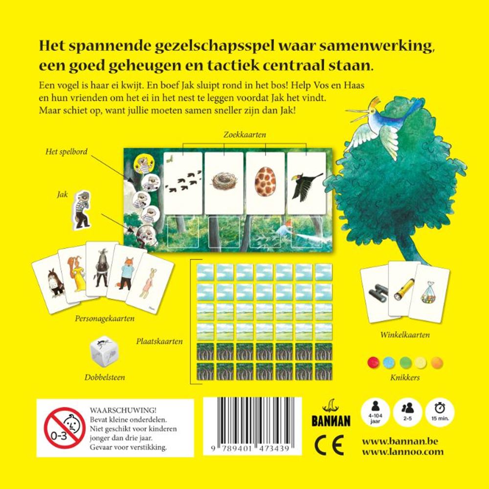 Das Spiel Fuchs und Hase, rette das Ei. 4+