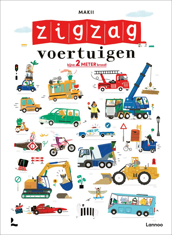 Zick-Zack-Fahrzeuge mit einer Breite von fast 2 Metern.