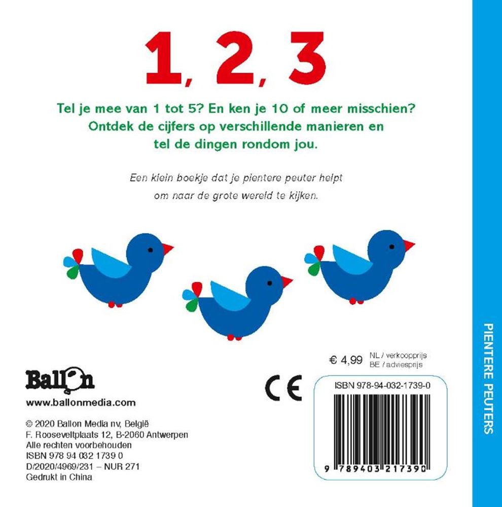 Helles Pappkartonbuch für Kleinkinder von Standard Publisher – 1, 2, 3