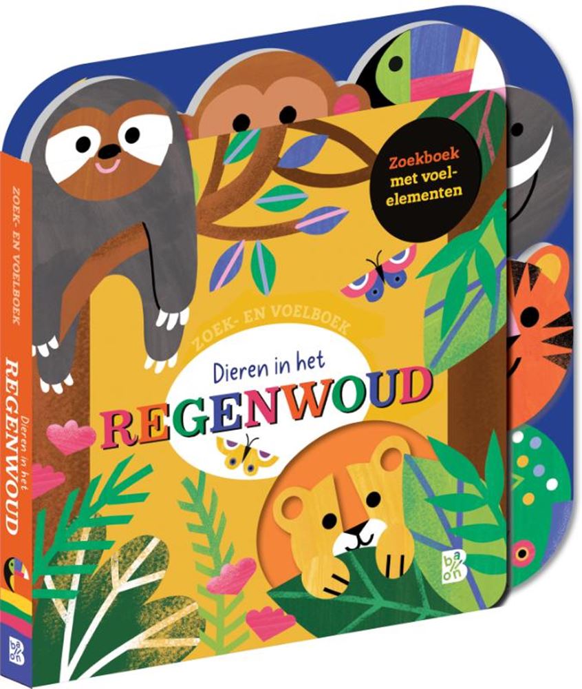 Buchsuche und Feel Book -Tiere im Regenwald