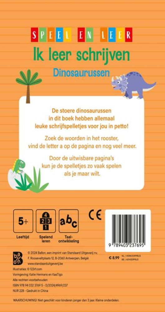 Standardverleger Ich lerne, Dinosaurier zu schreiben