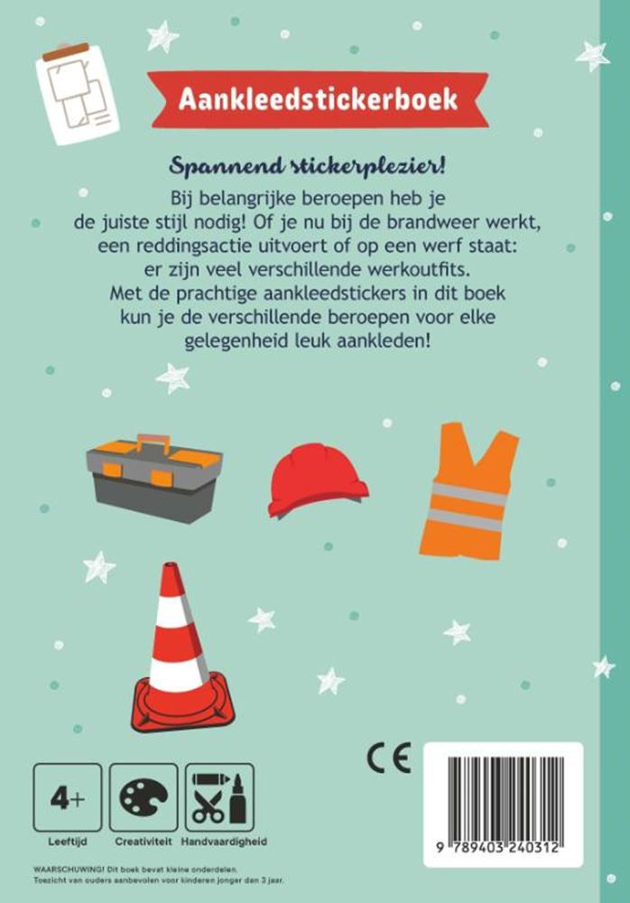 Standard-Publisher-Mini-Anzieh-Stickerbuch – Berufe
