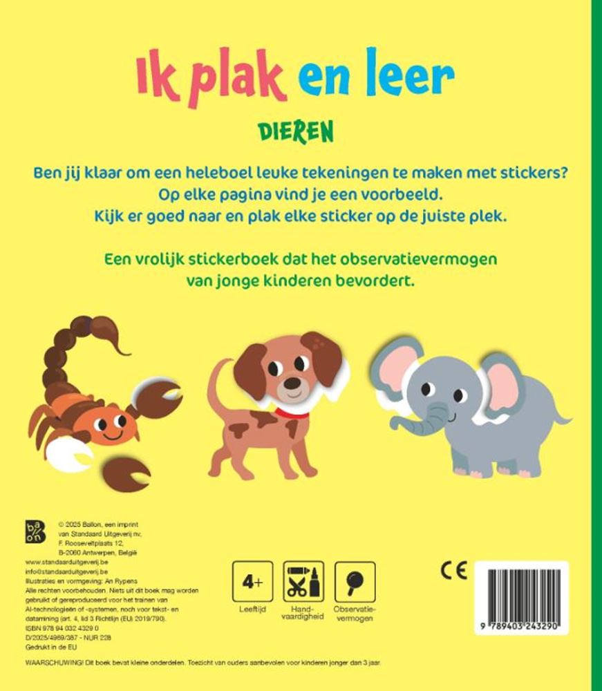 Standardverleger, ich bleibe und lerne - Tiere 4-5 Jahre