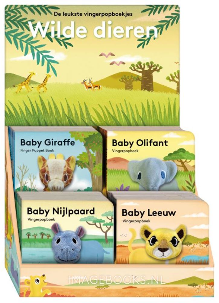 Display Fingerpuppenbücher Wildtiere 4t