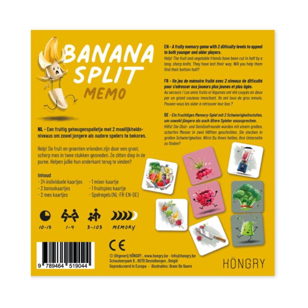 Höngry Banana Split, Memory-Spiel. 3+