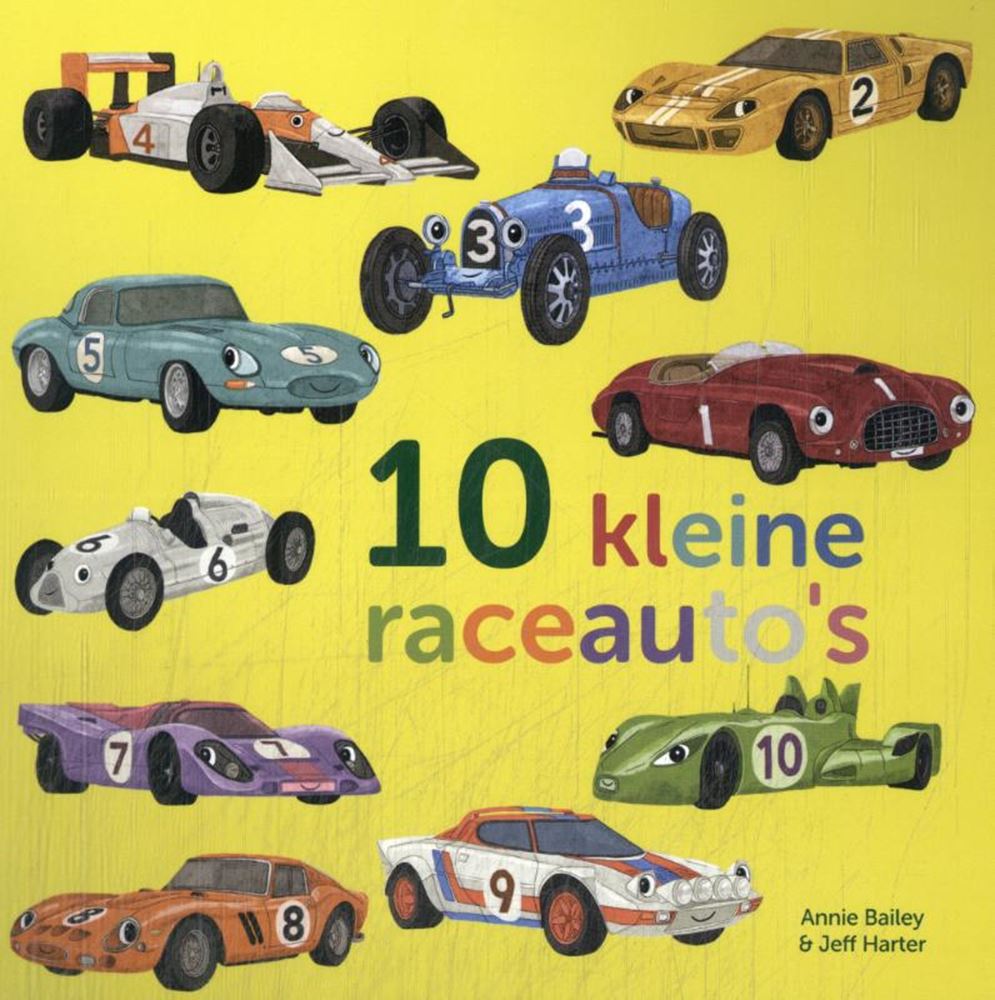 Pappbuch: Zehn kleine Rennwagen 1+