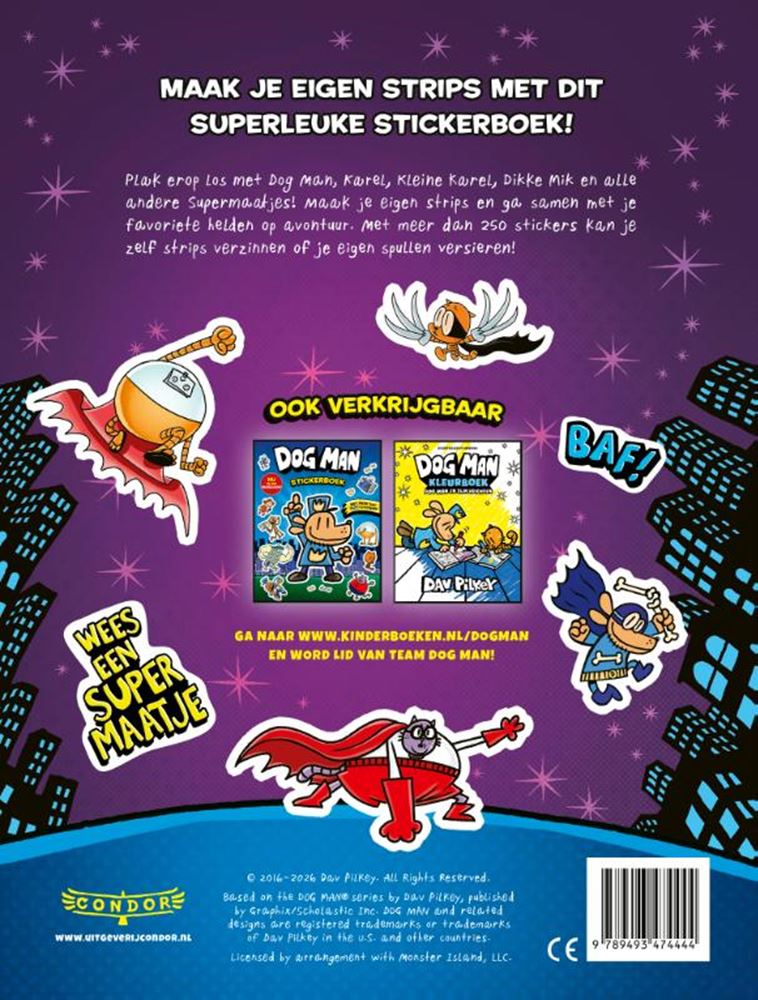 Centraal Boekhuis Hund Mann Super Buddies Stickerbuch