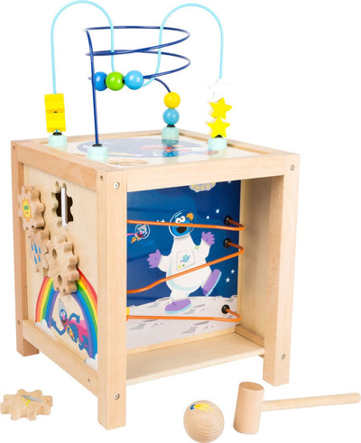 Small Foot Formensortierer aus Holz – Motorikwürfel Sesamstraße 27 x 27 cm – Sesamstraßenspielzeug