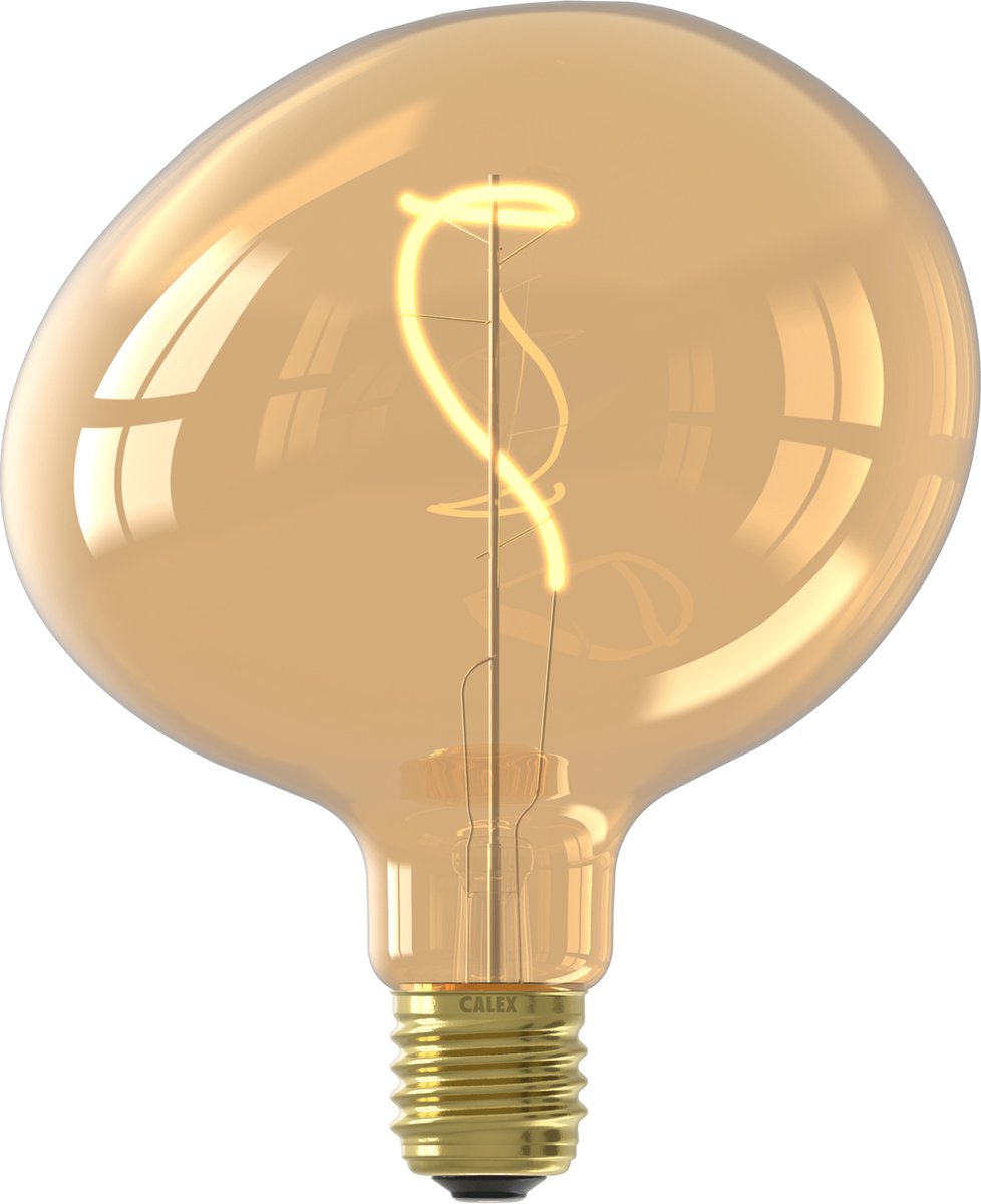 Calex Kiesel-LED-Lampe – E27 – Filament – Gold – warmweißes Licht – dimmbar