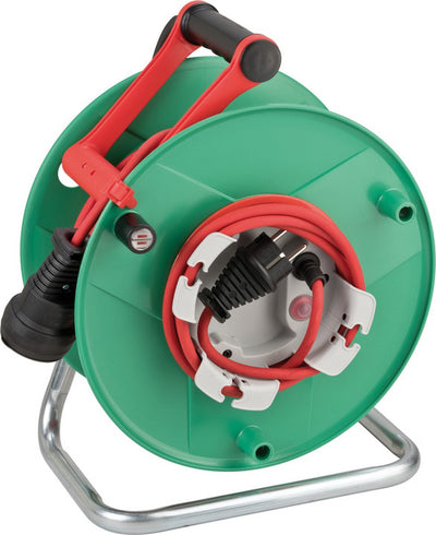 Brennerstuhl Garant G Bretec IP44 Kabeltrommel (Outdoor-Kabeltrommel für den Garten mit 38+2m Kabel in Rot, Spezialkunststoff, kurzfristiger Außeneinsatz, Made in Germany)