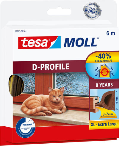 Tesa Tour Riemen D Profil 6m x 3-7mm braun