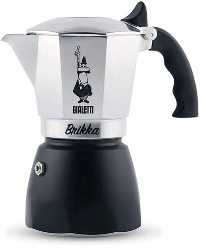Bialetti Brikka Revolution 4 Tassen – Espressokanne mit Crema – Mokkakanne aus Aluminium – authentischer italienischer Kaffee