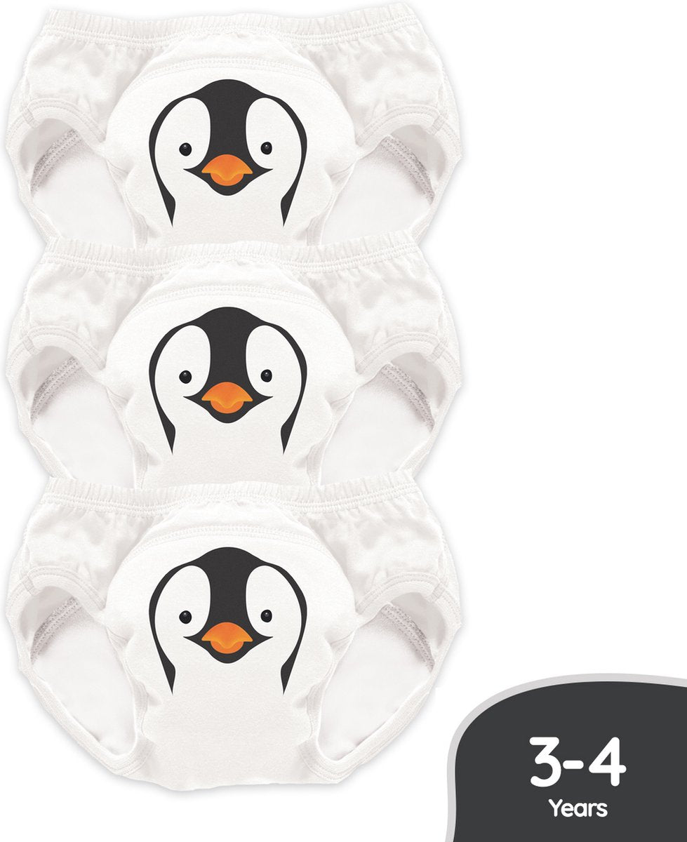 Ich trage Töpfchen-Pinguin-Trainingshosen für 3–4 Jahre