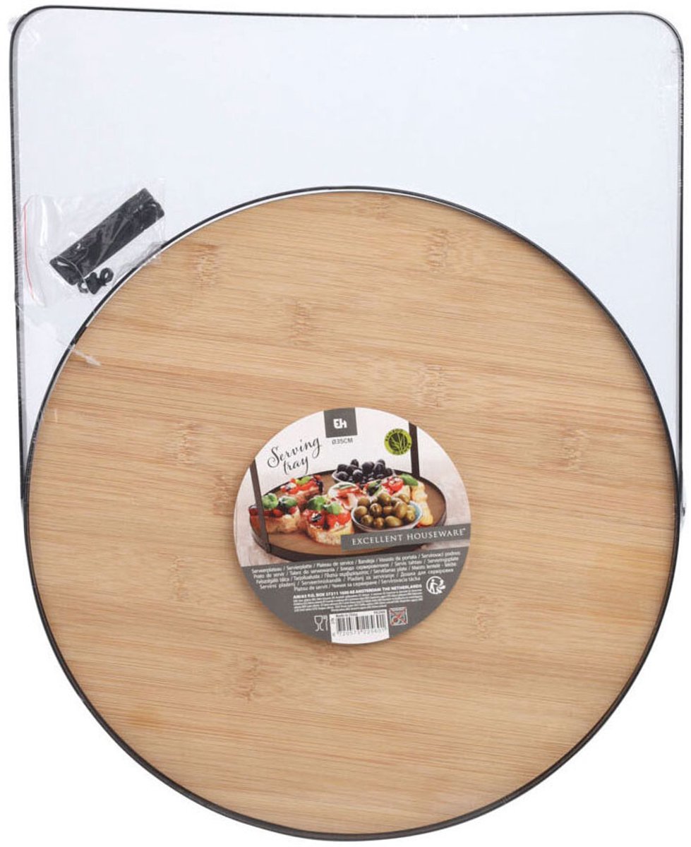 Servieren von Plateau Bambusmetall, 35 cm