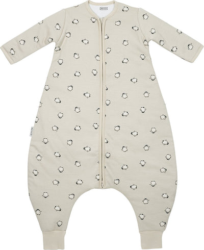Meyco Baby-Pinguin-Baby-Winterschlaf-Overall, Pullover mit festen Ärmeln – weicher Sand – 104 cm – 2,5 Tog