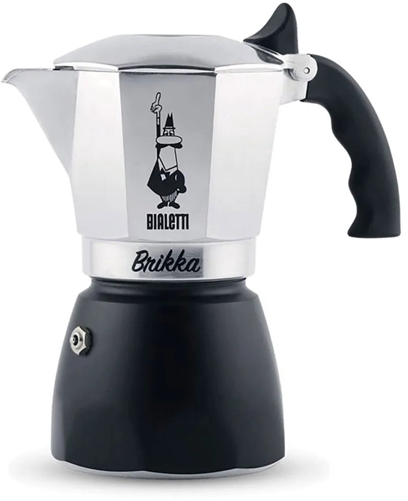 Bialetti Brikka Revolution 4 Tassen – Espressokanne mit Crema – Mokkakanne aus Aluminium – authentischer italienischer Kaffee