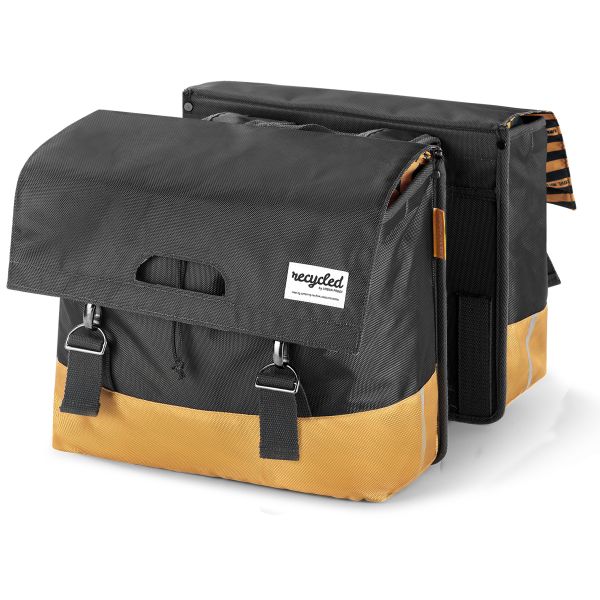 UrbanProof Urban Proof doppelte Fahrradtasche schwarz gelb 40L