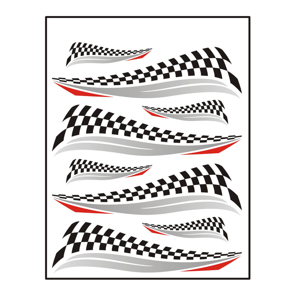 Aufkleber-Set Zielfahne