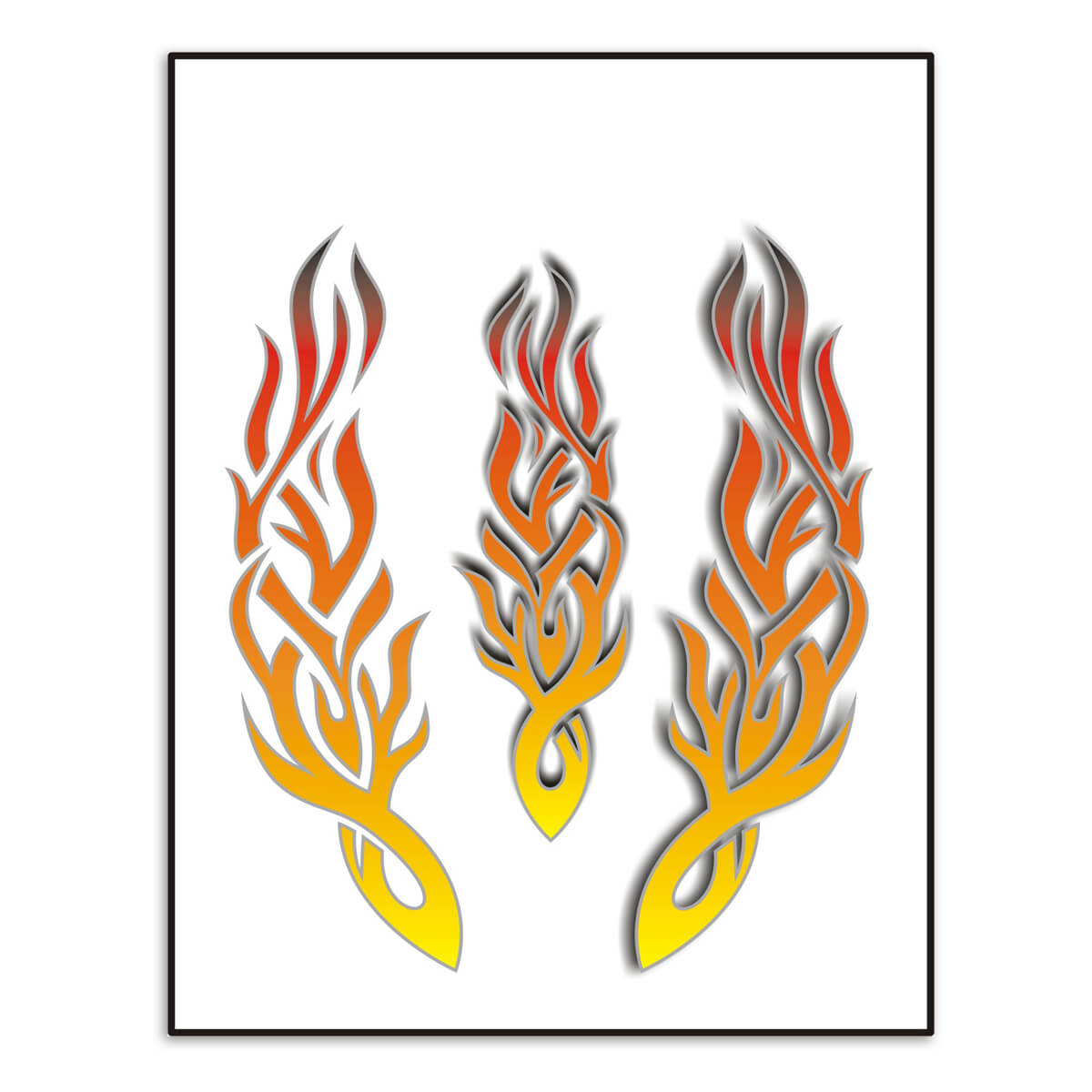 Aufkleberset Stammesflammen