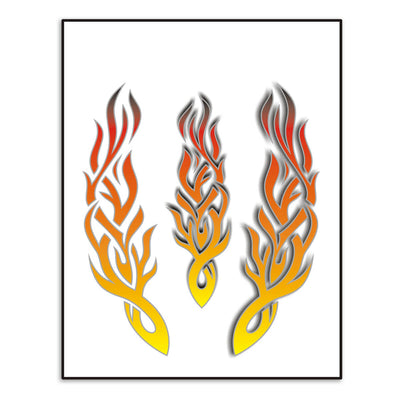 Aufkleberset Stammesflammen