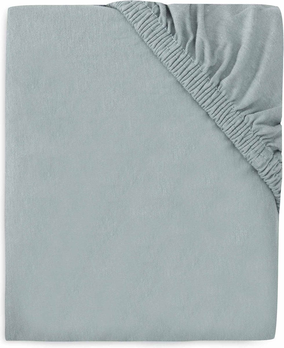 Jollein Baby - Spannbettlaken Jersey 70 75x140 150cm - Babybett - weiche Baumwolle - Seegrün