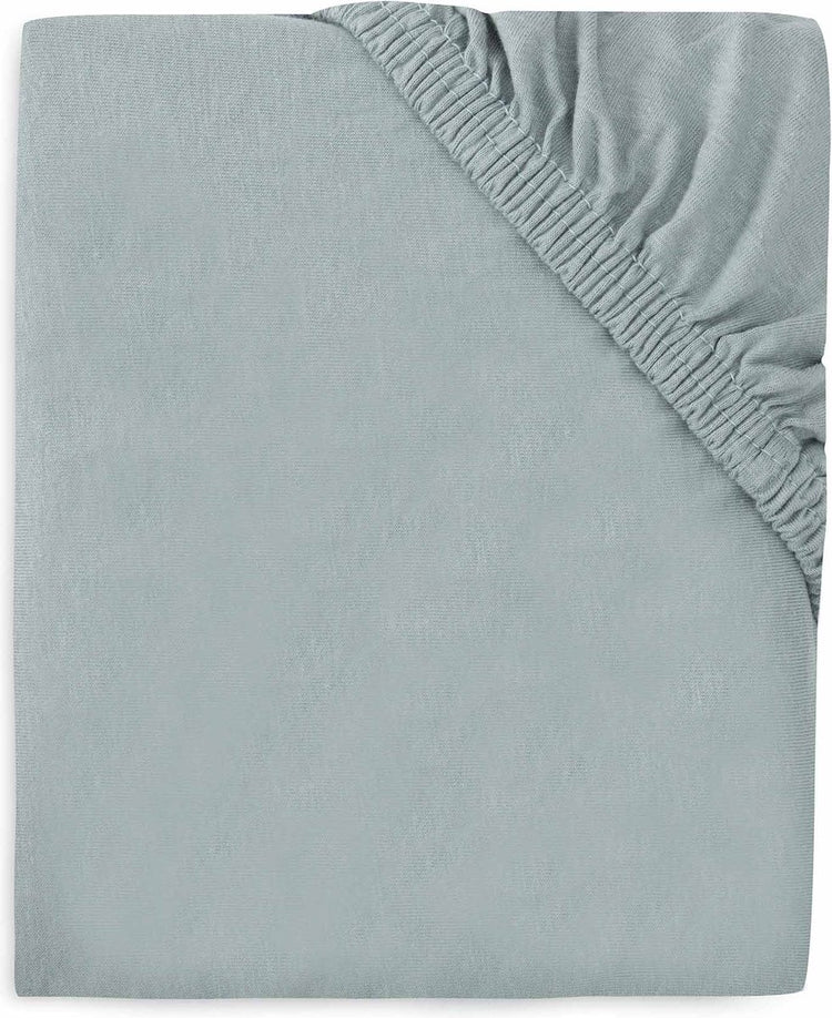 Jollein Baby - Spannbettlaken Jersey 70 75x140 150cm - Babybett - weiche Baumwolle - Seegrün