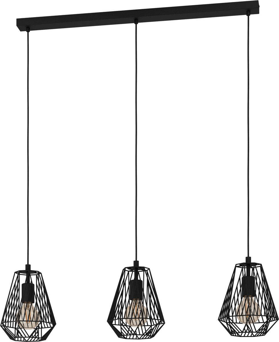 Hängelampe im Eglo-Stil – E27 – 96 cm – schwarz