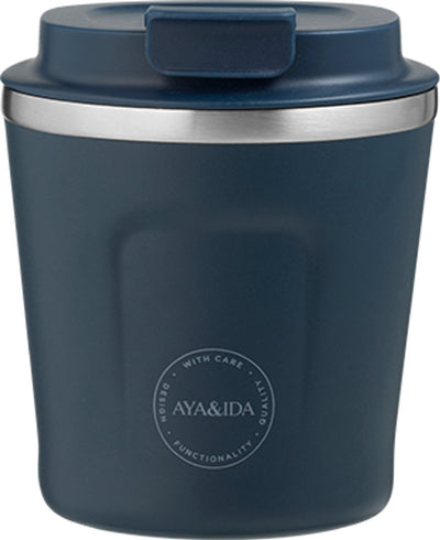 Aya ida aya ida - cup2go - Kaffeetasse - Coffee to go - Reisebecher - zum Mitnehmen - 240ml - Marineblau neu