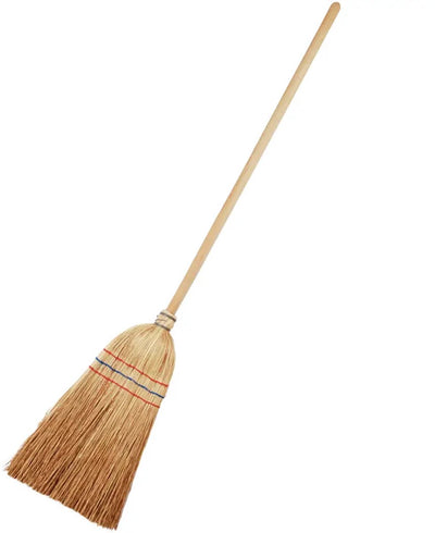 Klein Toys Pure Fresh Strohbesen – 19x5x74 cm – aus Holz und Stroh – langlebig, robust und hochwertig – braun