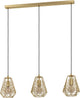 Hängelampe im Eglo-Stil – E27 – 96 cm – Gold