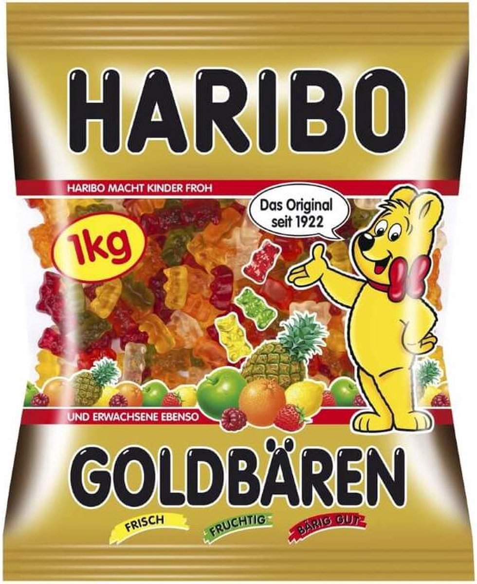 Haribo Goldbären - Bonbons in Fruchtgeschmack - 1kg Beutel