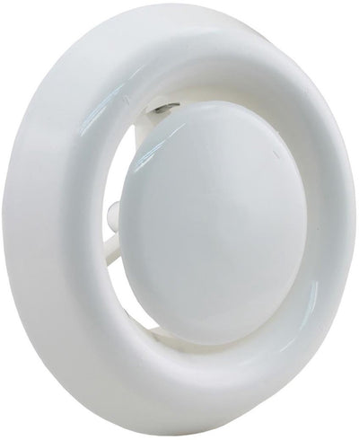 Starx-Absaugventil rund – weiß – Kunststoff – mit Schellen – Durchmesser 125 mm